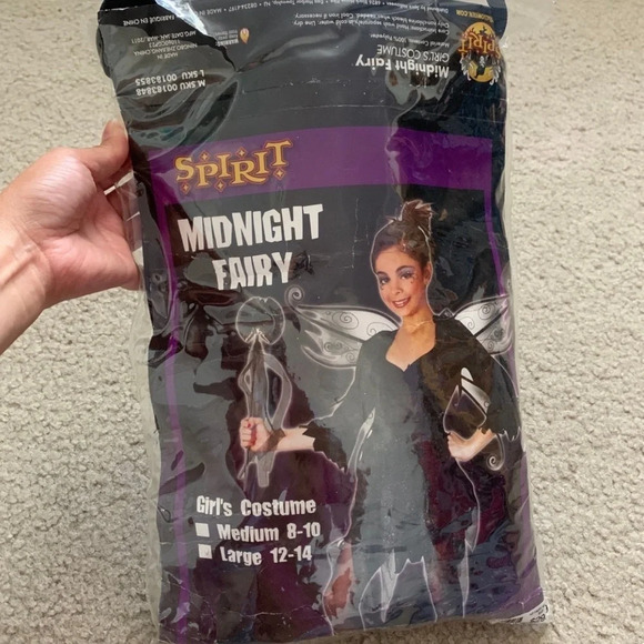 Other - Spirit Halloween Midnight Fairy Girls Costume size 12-14 Large Black